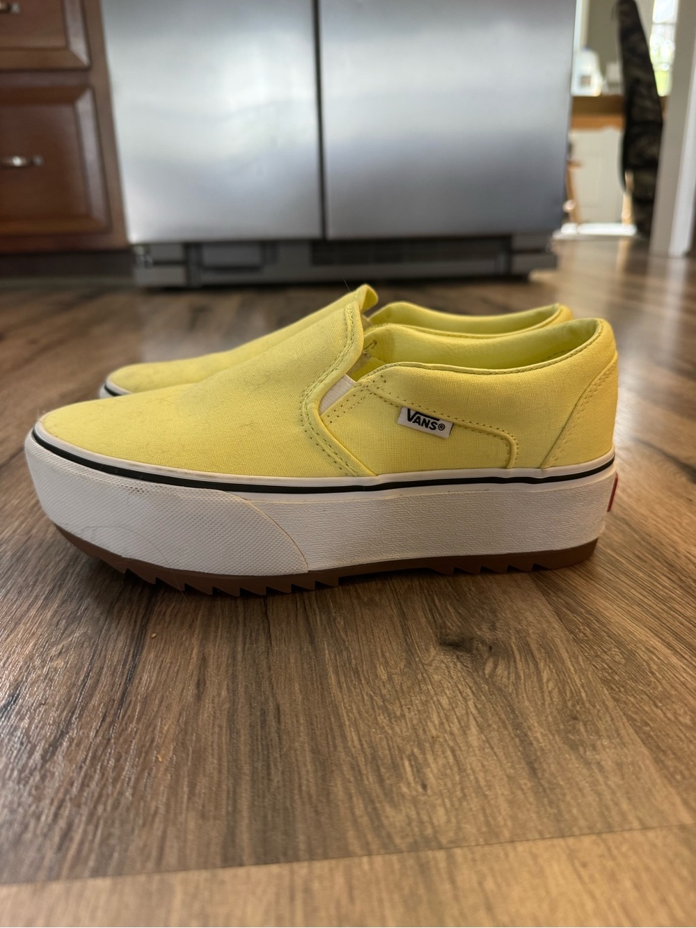 Vans Women's Slip-On Platform Sneakers in Yellow